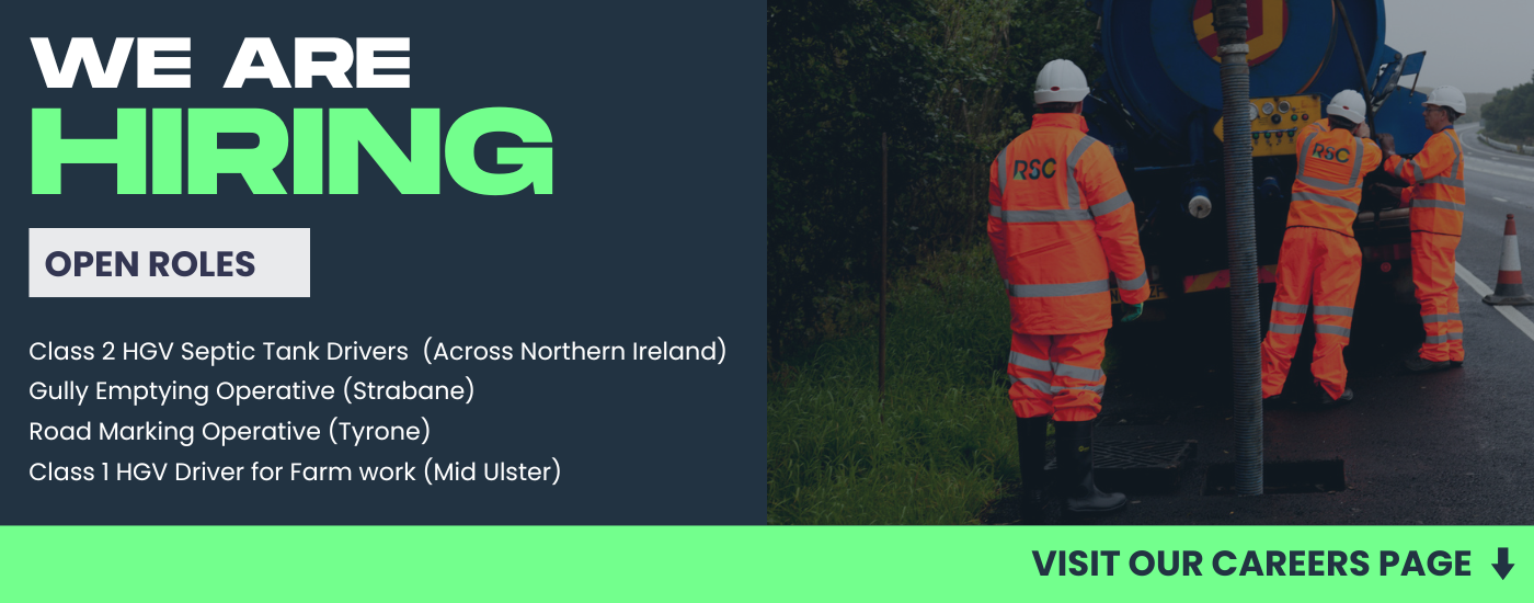 We are hiring septic tank drivers Northern Ireland